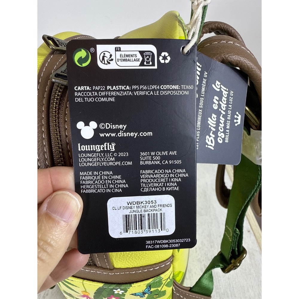 Disney Loungefly Mickey Mouse Safari 1928 Glow in the Dark Backpack Rare! New!‎ - Picture 9 of 11